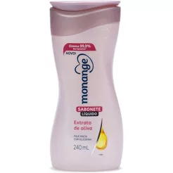 Sabonete Líquido Monange Extrato De Oliva Com 240ml