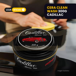 Cera Cleaner Wash Cadillac Em Pasta 300g Carnaúba Brilho Profissional Carnaúba