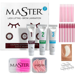 Kit Lash Lifting Master Premium Cílios + 30 Escovinhas + 7 Pads Silicone