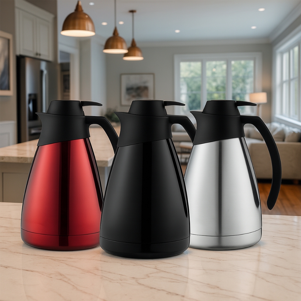 Garrafa Térmico Bule Acolher 100% Inox 1 Litro Sanremo em Oferta na Shopee