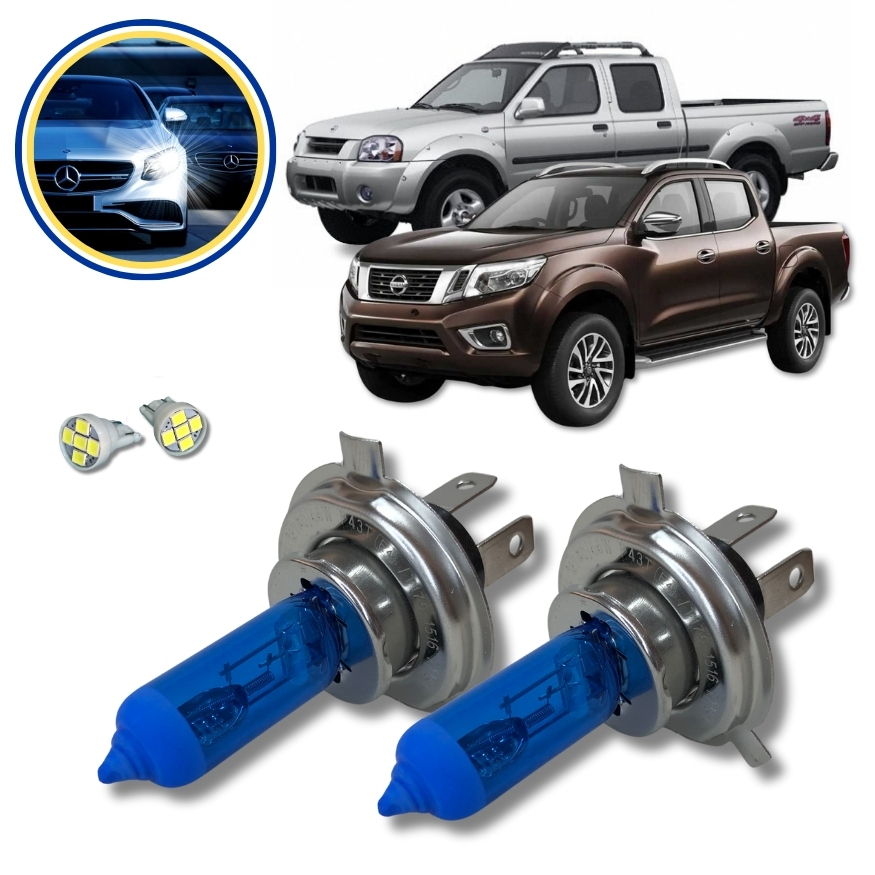 Lampada Super Branca Farol Nissan Frontier 1998 - 2016 Efeito Xenon