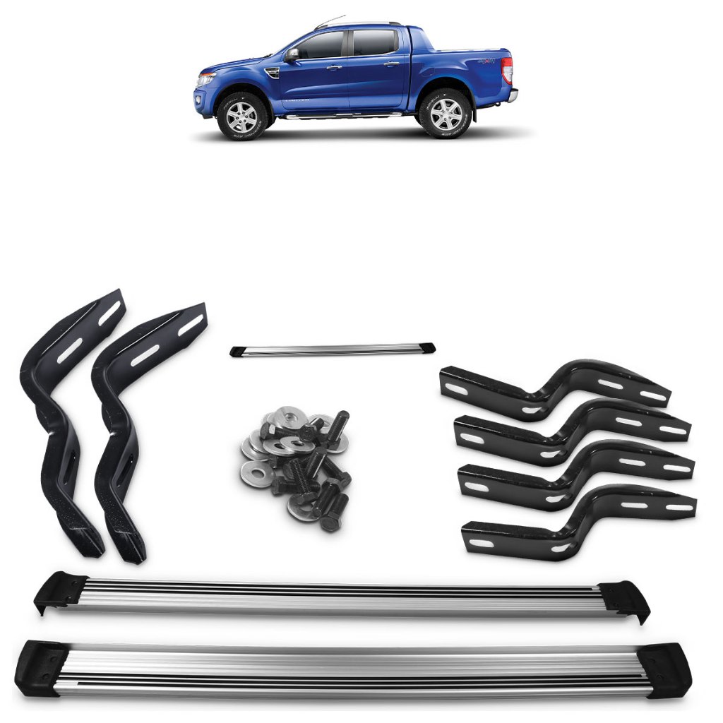 Par Estribo Lateral Plataforma Ranger 2013 2014 2015 2016 Alumínio