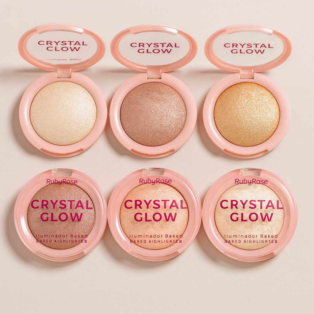 Iluminador Cremoso Baked Crystal Glow RUBY ROSE - Linha Rosa em Oferta na Shopee