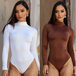 KIT BODY FEMININO MANGA LONGA GOLA ALTA CACHARREL SUPLEX MODA BLOGUEIRA 2026!!!
