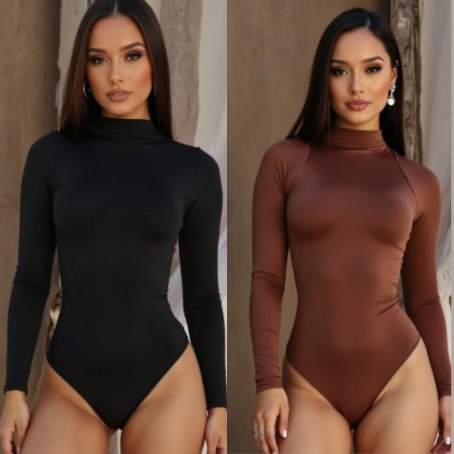 KIT 3 Body Feminino Suplex manga longa gola alta CACHARREL SEGUNDA PELE em Oferta na Shopee