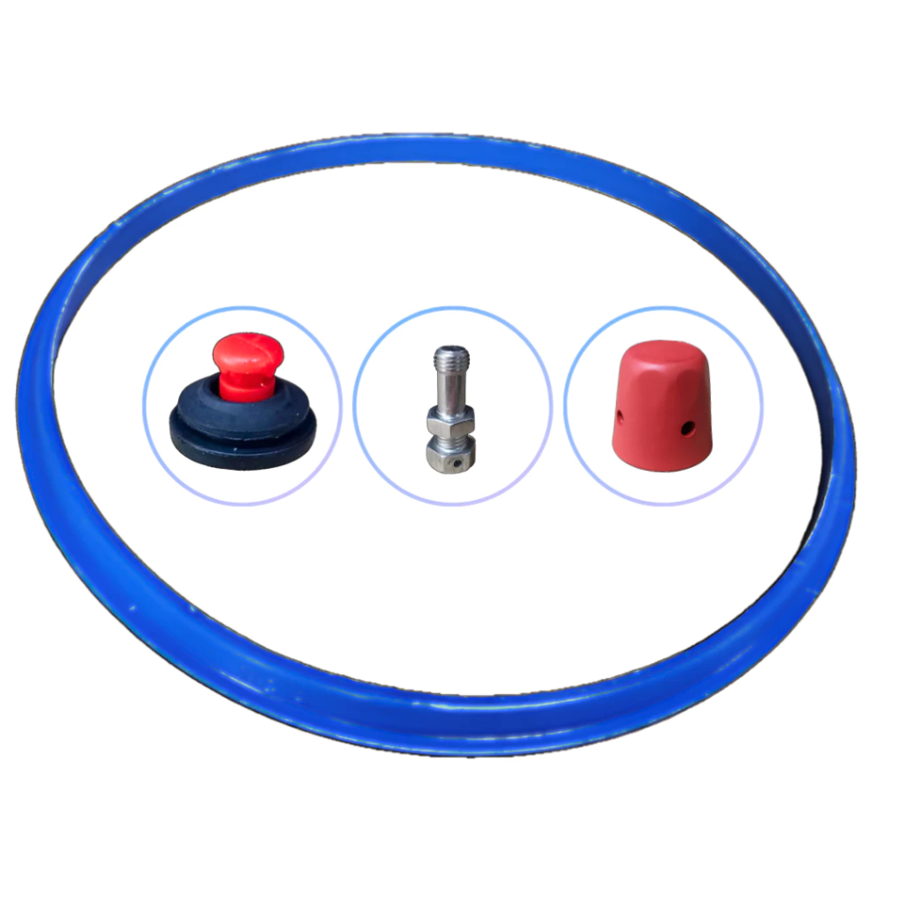 Kit Reparo Borracha Panela de Pressão + Selo Nitrilico + Peso Vermelho + Pino
