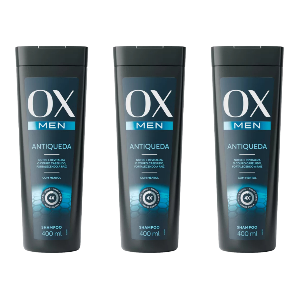 Kit Shampoo Ox Men Antiqueda ou Anticaspa