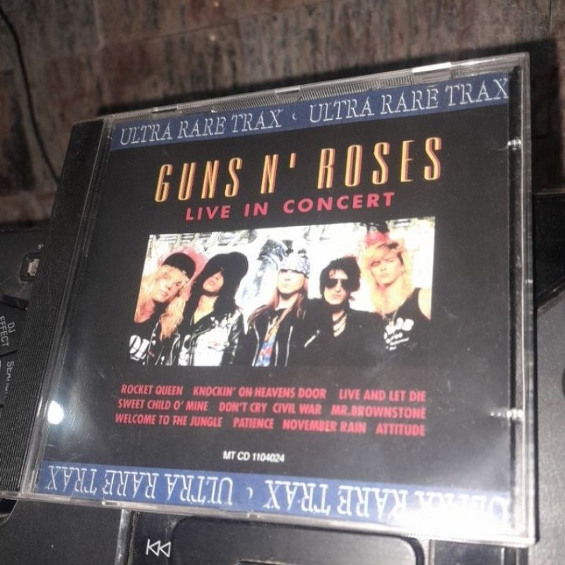 CD ORIGINAL- GUNS N'ROSES "Live In Concert" de época NACIONAL/BOOTLEG/AO VIVO/ACRÍLICO