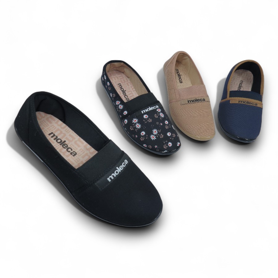 Sapatilha Feminina Moleca Elástico 52059 Tecido Confortável em Oferta na Shopee