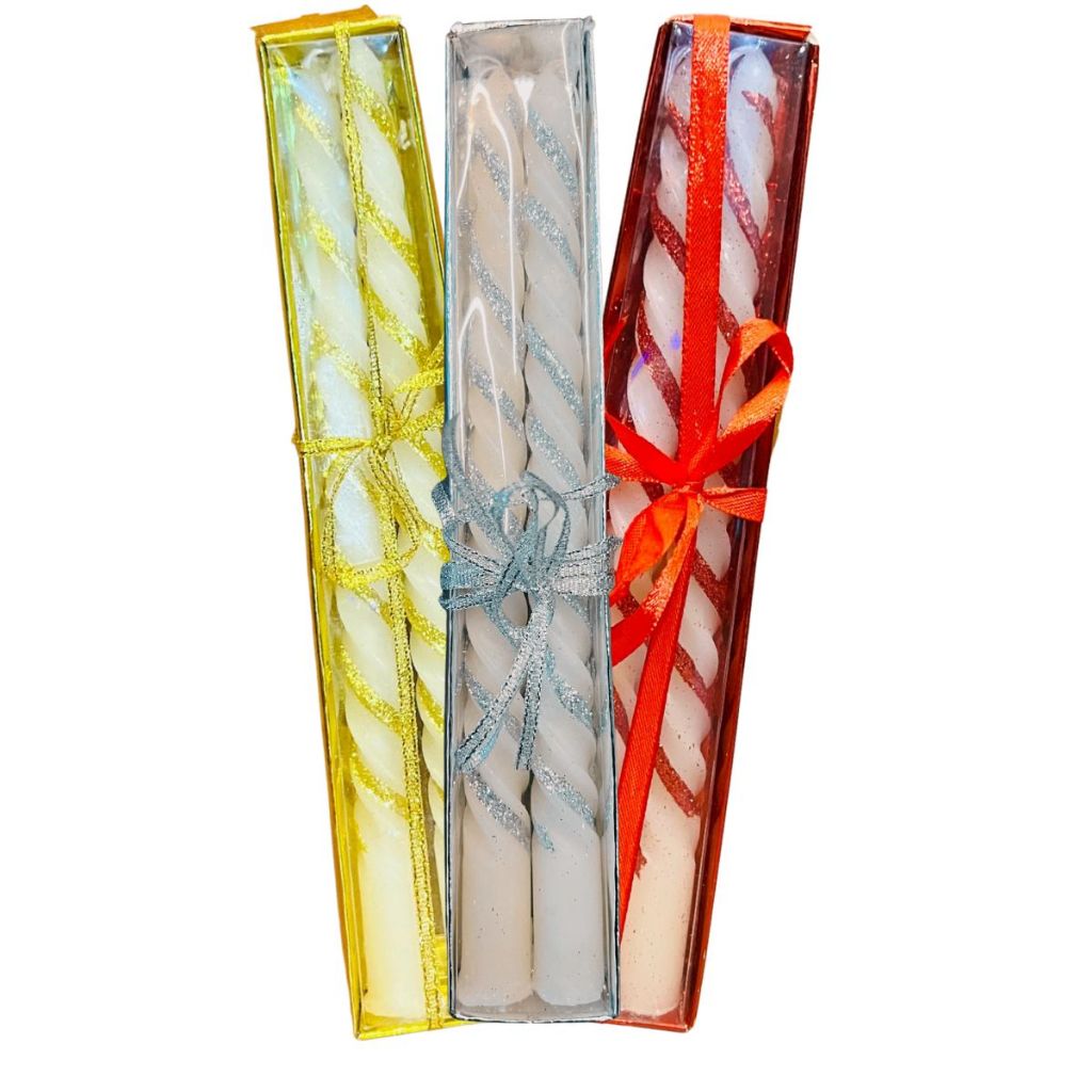 Velas Torcidas e Espiral Decorativa para Castiçais