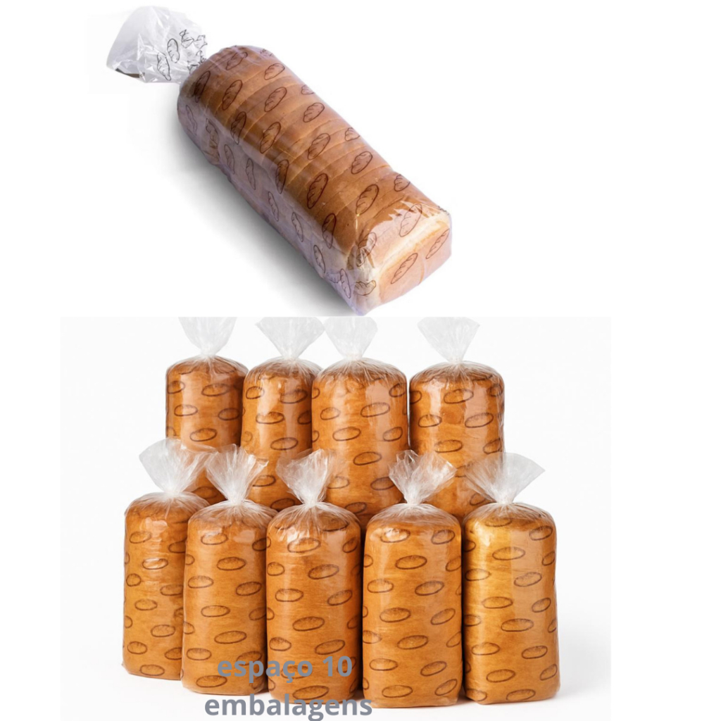 200 / 100 saco para pão caseiro e de forma padaria mercado saco 22x48cm com fundo sanfonado em Oferta na Shopee