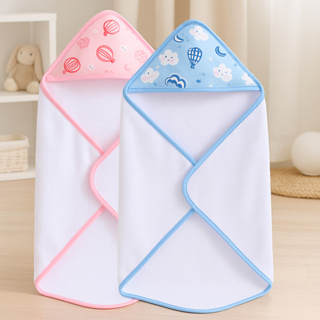 Kit com Duas Toalhas de Banho Bebê - Felpuda com Capuz Estampado em Oferta na Shopee