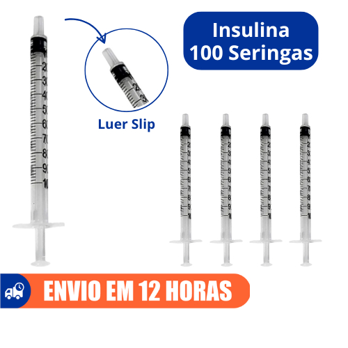 Seringa Descartável de Insulina 1ml 100un Marca SR em Oferta na Shopee