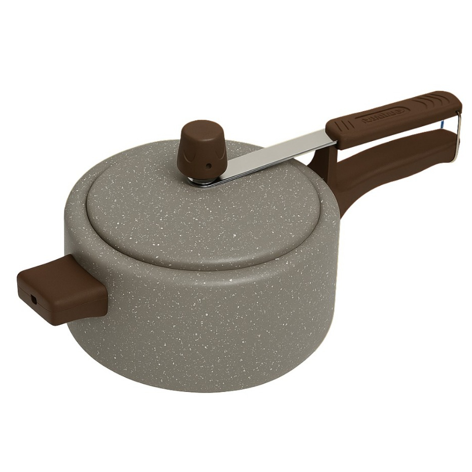 Panela De Pressão 2 Litros Teflon Antiaderente Fechamento Interno Inmetro Alumínio Resistente Stone