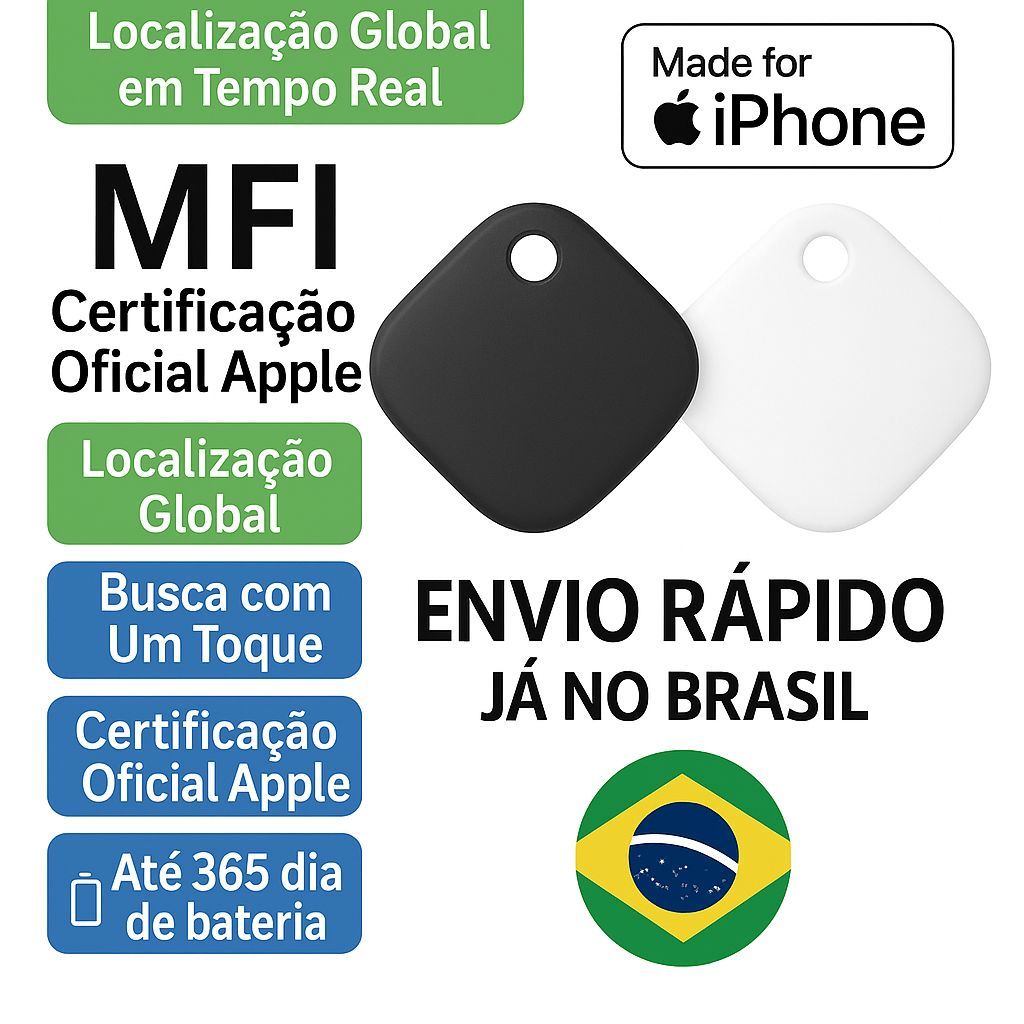 Rastreador MFI AirTag Mini Localizador Smart Tag GPS Para iphone Objetos e Pets