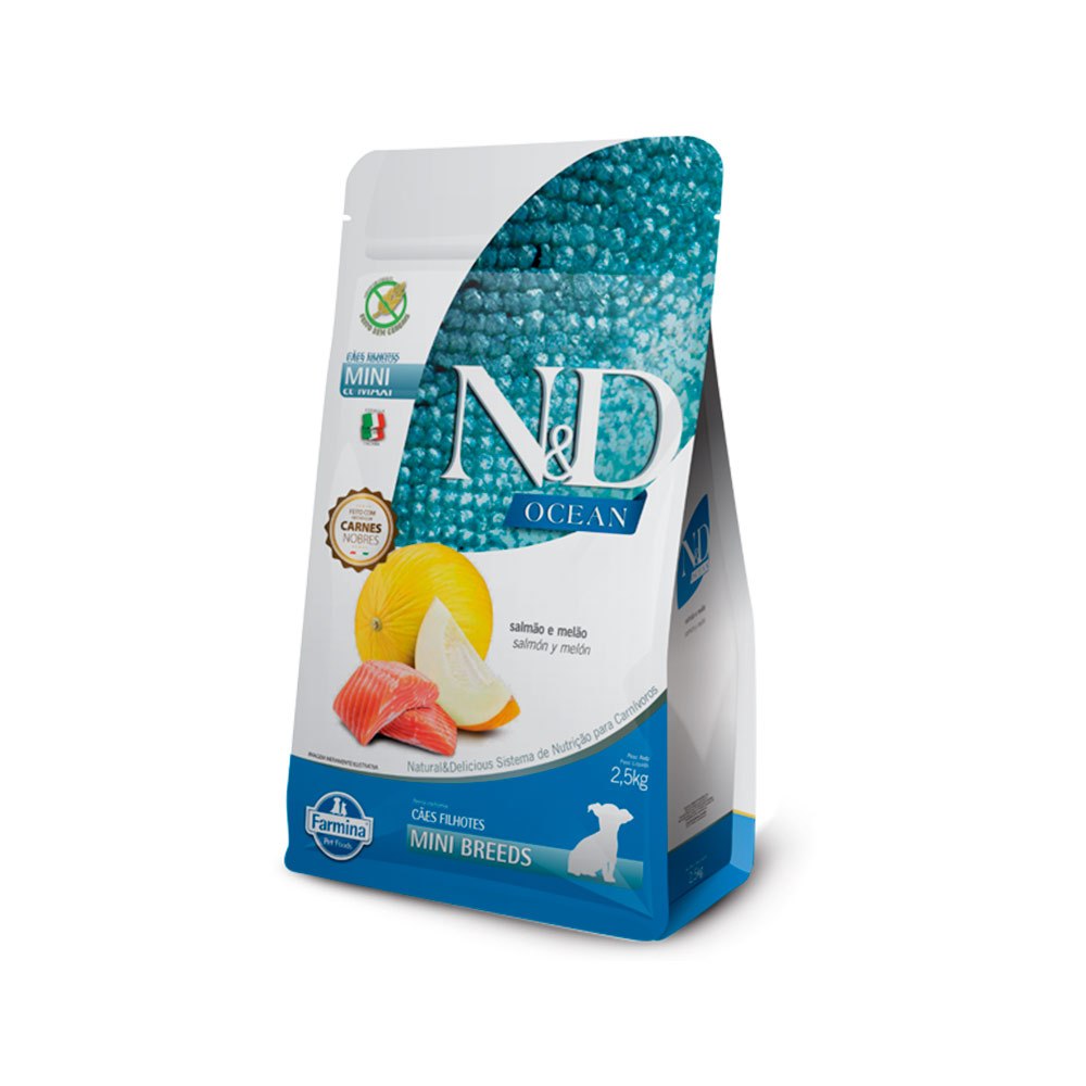 Ração Ned Ocean Cães Filhote Mini Salmao 2,5Kg
