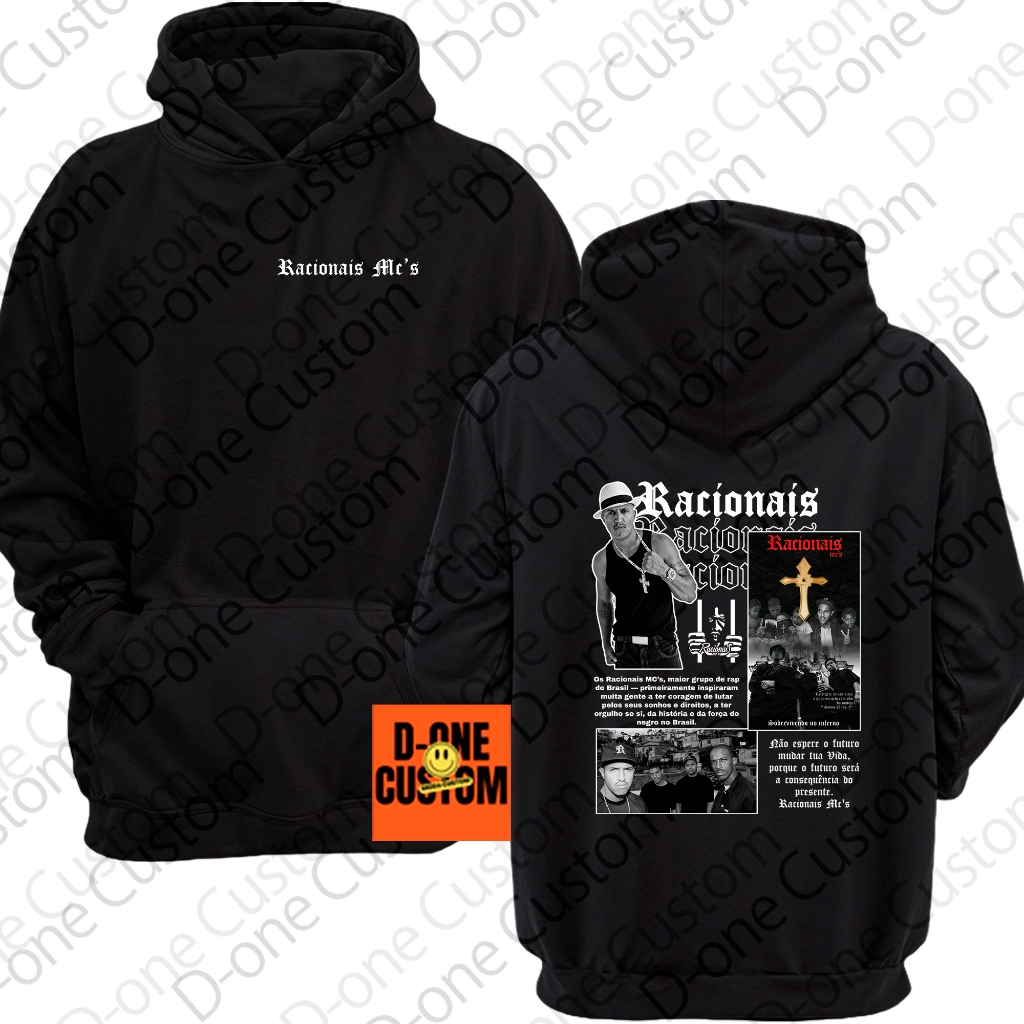 Moletom Blusa de Frio Racionais Maior Grupo De Rap Do Brasil Unissex Sobrevivendo Cultura Urbana em Oferta na Shopee