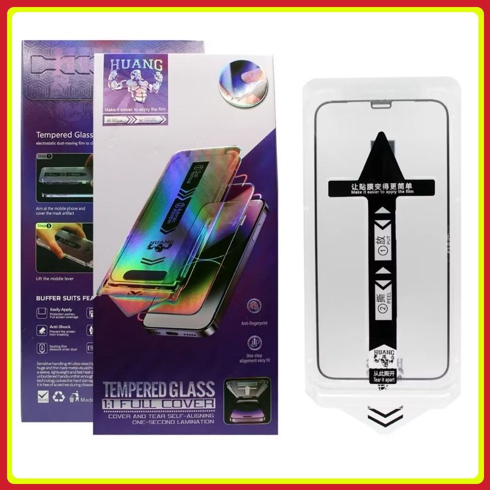 Película iPhone Premium Huang Magic Box Full Cover Brilho HD iPhone Xs XR iPhone 11 12 13 14 15 16 17 17AIR em Oferta na Shopee