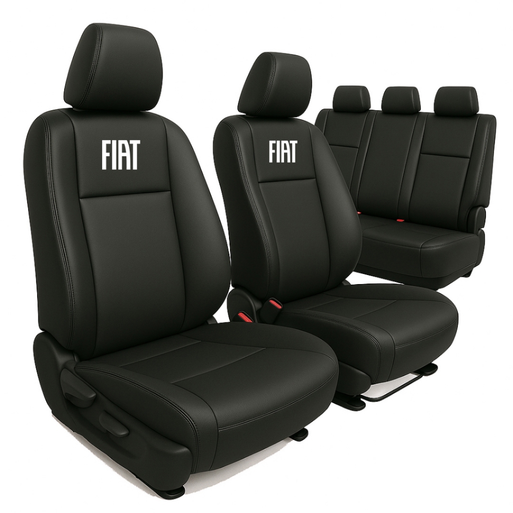 Capa De Banco Couro Automotivo Fiat Strada Cabine Simples Dupla Punto Linea Stilo Marea Tempra Fiorino Furgão em Oferta na Shopee
