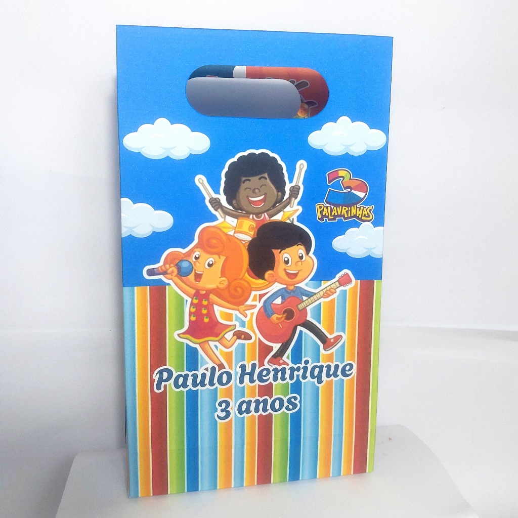 30 SACOLINHAS 3 PALAVRINHAS  lembrancinhas PERSONALIZADAS ANIVERSÁRIO BOCA DE PALHAÇO 21X13cm