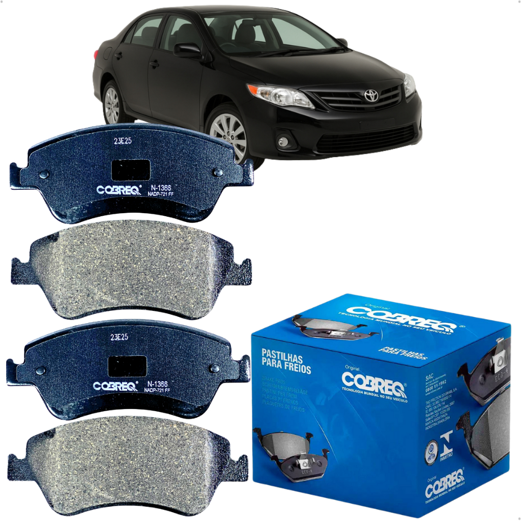 Pastilha Freio Original Cobreq Toyota Corolla 2010 Á 2014 em Oferta na Shopee