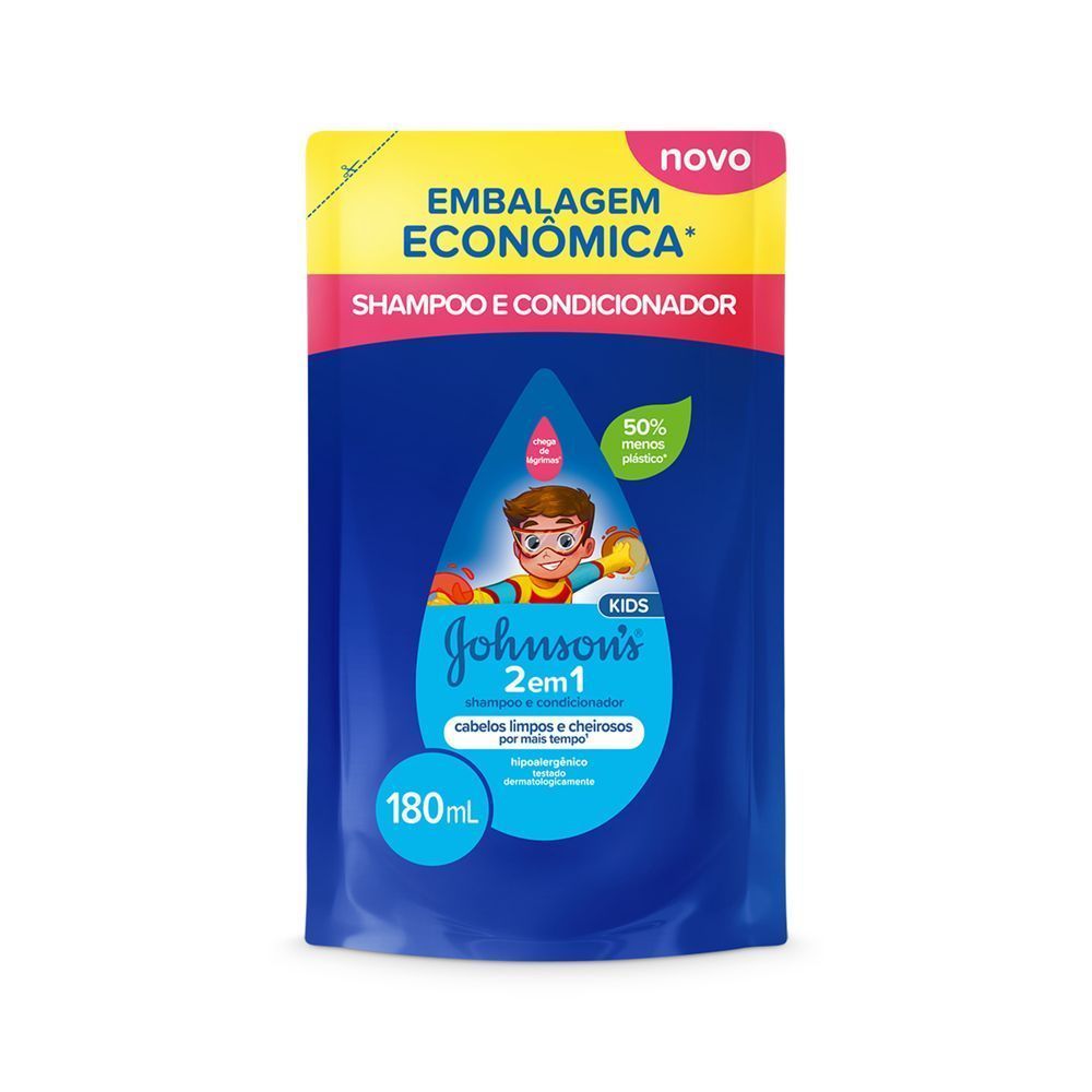 Shampoo e Condicionador Infantil Johnson's Baby 2 em 1 180ml em Oferta na Shopee
