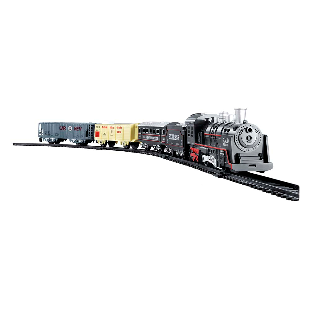 Ferrorama Trem A Pilhas Locomotiva Pista Som E Luz Dm Toys