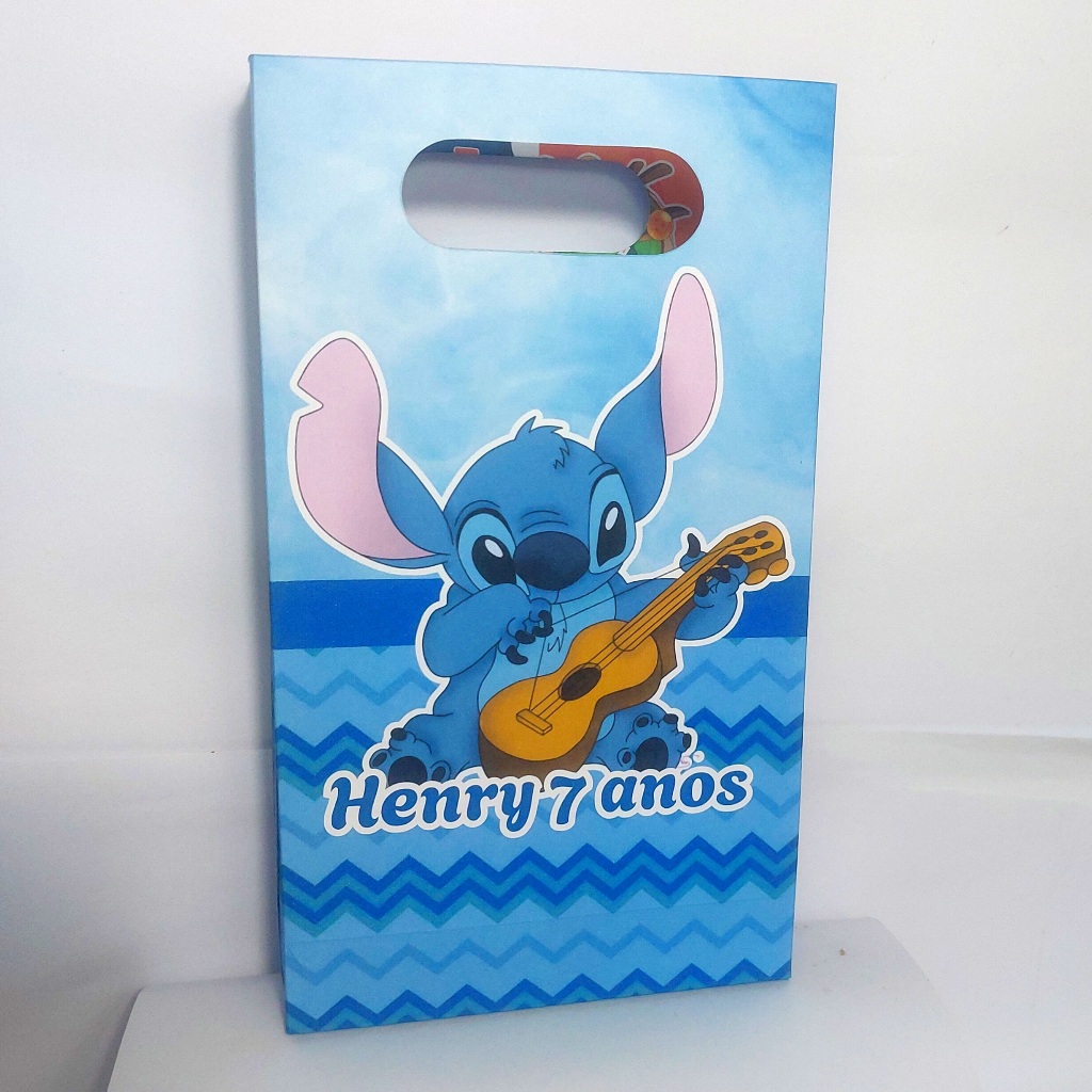 30 SACOLINHAS STITCH lembrancinhas PERSONALIZADAS ANIVERSÁRIO BOCA DE PALHAÇO 21X13cm
