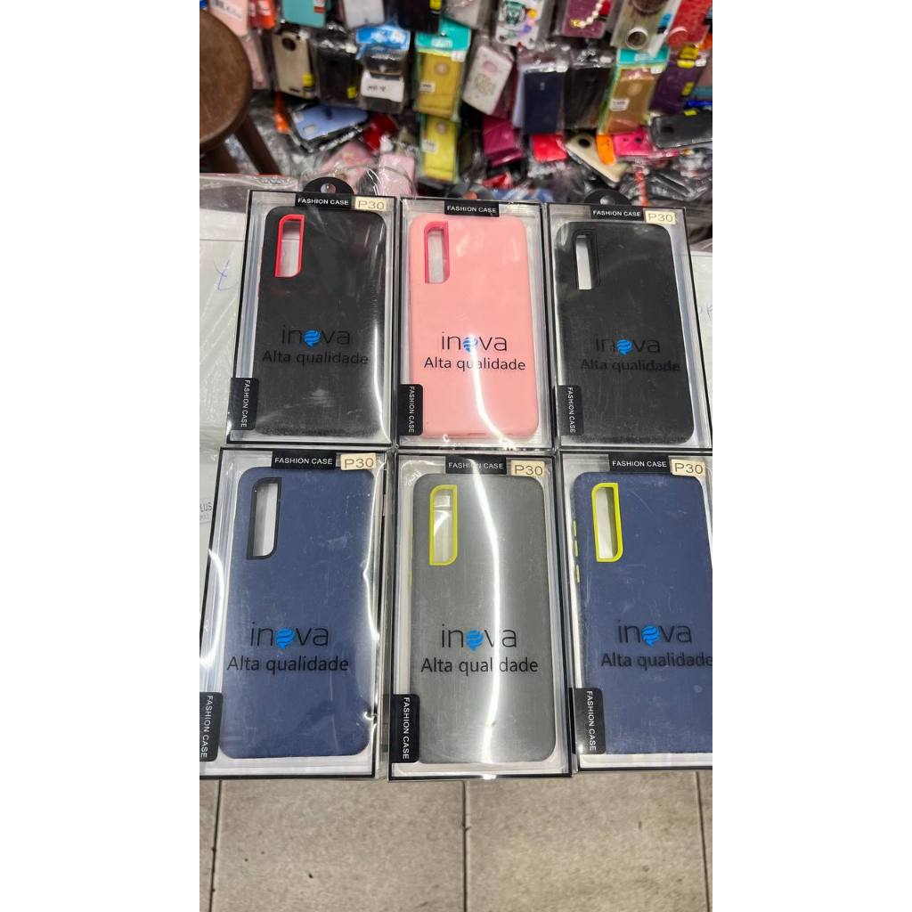 capa case silicone cover silky modelos cores aveludadas PARA Huawei P30 P30 lite