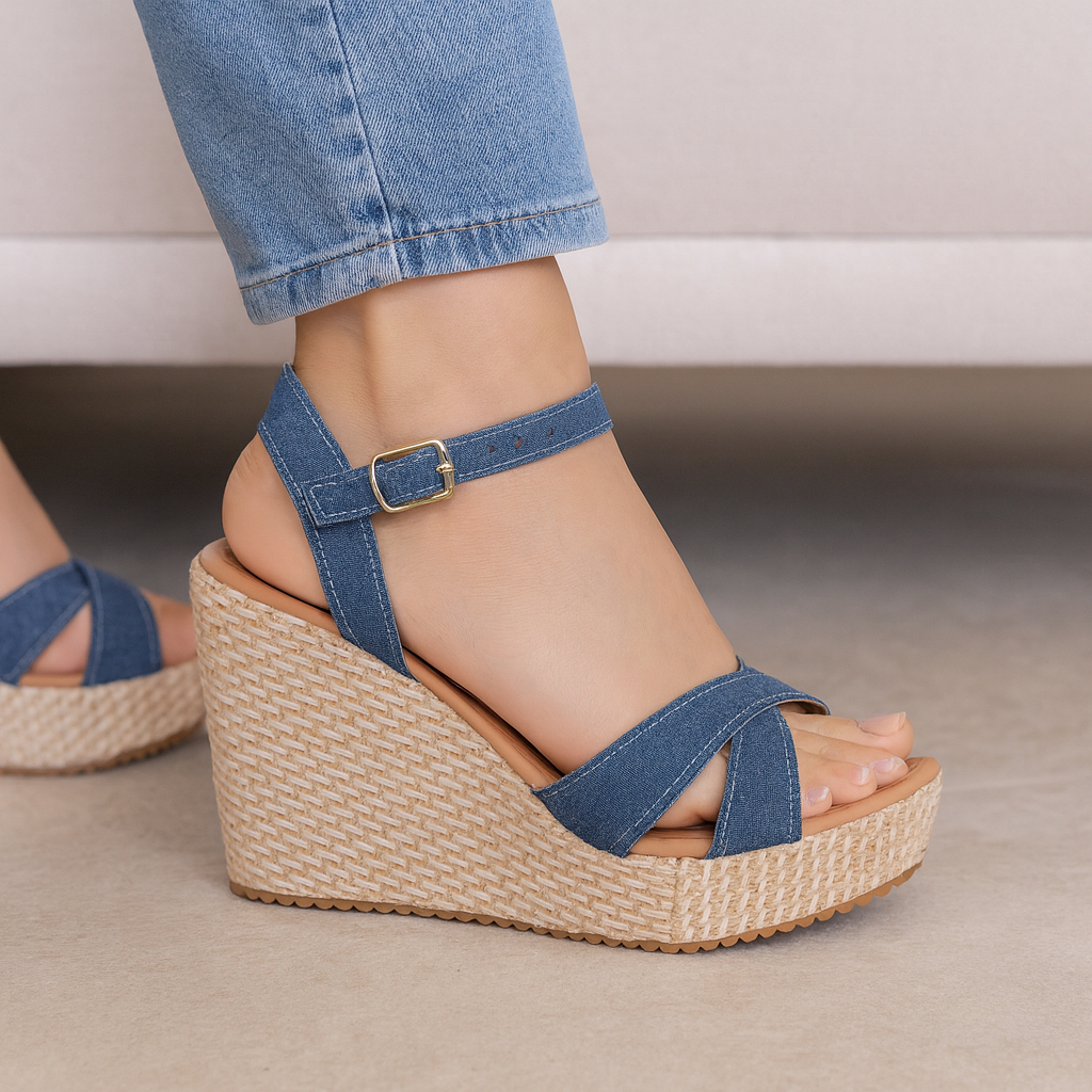 Sandália Anabela Perfeita: Conforto Estilo e Cores Modernidade e Conforto Sandália Anabela de Verão