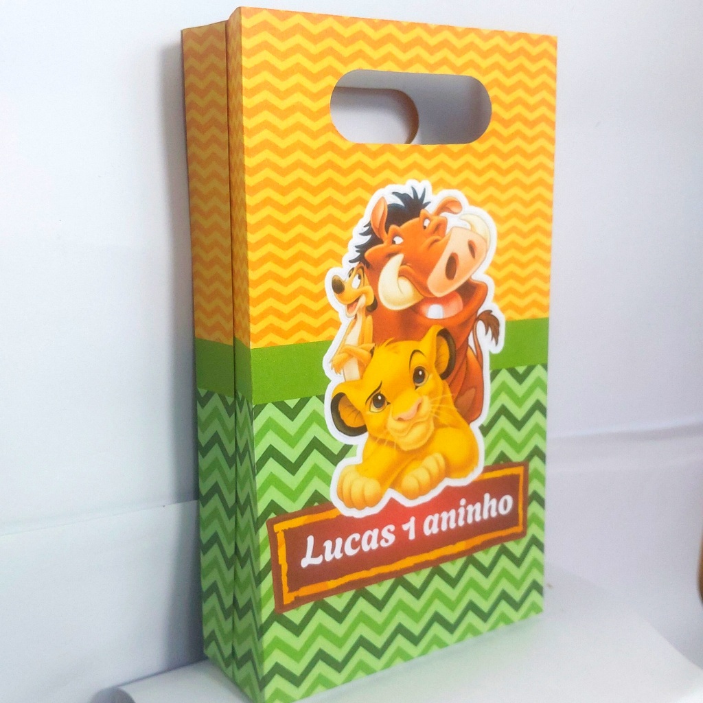 30 SACOLINHAS REI LEÃO  lembrancinhas PERSONALIZADAS ANIVERSÁRIO BOCA DE PALHAÇO 21X13cm