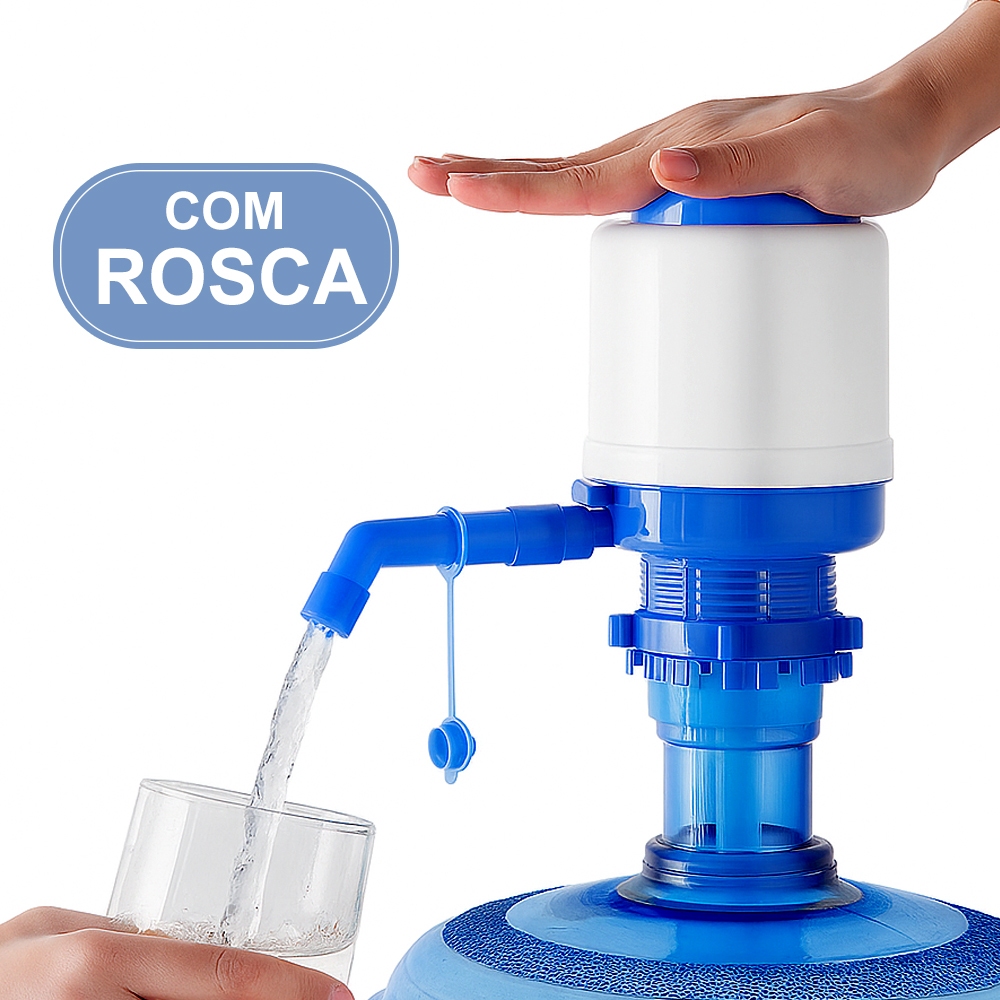 Bomba Galão Garrafão Manual Pressão até 20L Grande com Rosca