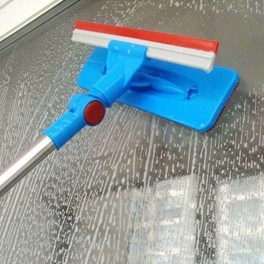 Rodo Limpa Vidro e Janela 2 em 1 Extensível Mágico Esponja Limpa Box Janela
