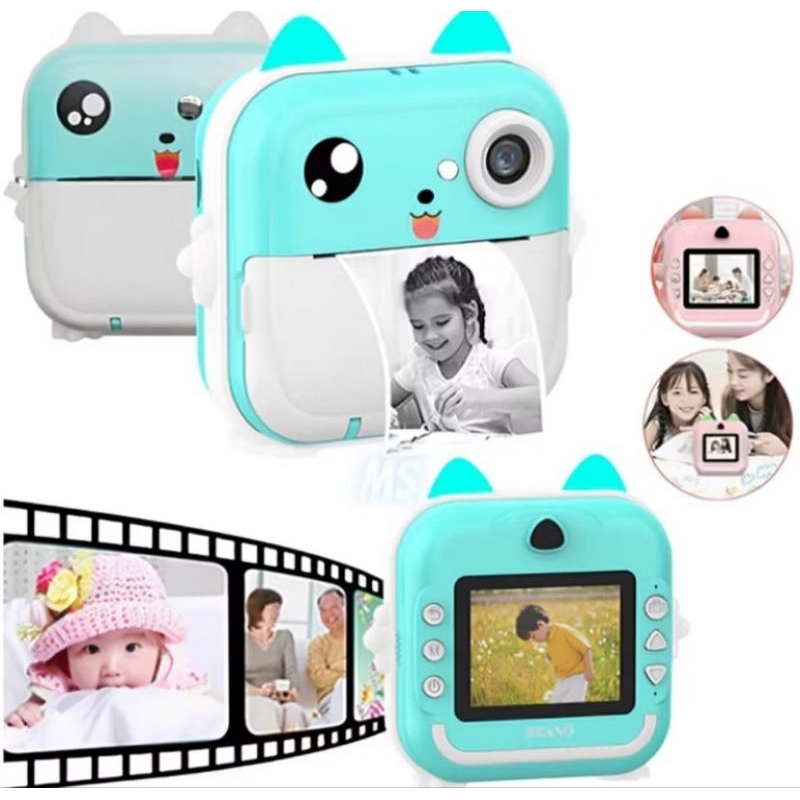 Mini Camera De Impressão Instantânea Para Crianças Vídeo Fotografia Digital Fotográfica Toy Envio Imediato