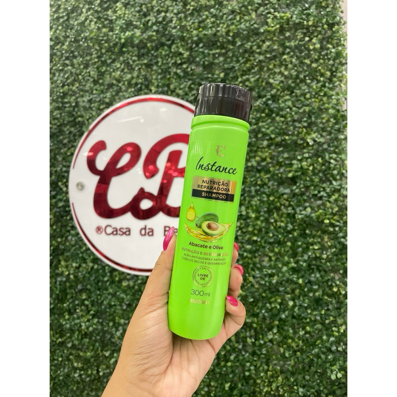 Shampoo Nutrição Reparadora Instance Abacate e Oliva 300ml - EUDORA. em Oferta na Shopee