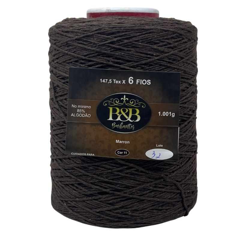 Barbante Fio 6 B&b 1kg Marrom Cor 11 (1 Kg) em Oferta na Shopee
