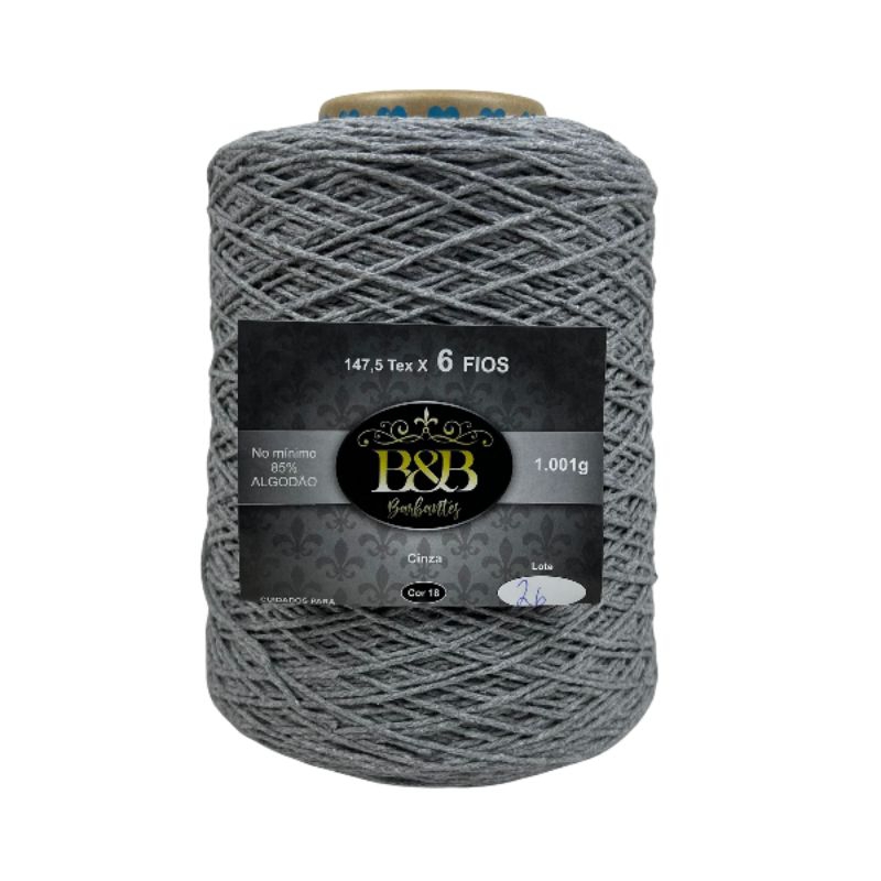Barbante Fio 6 B&b 1kg Cinza Cor 18 (1 Kg) em Oferta na Shopee