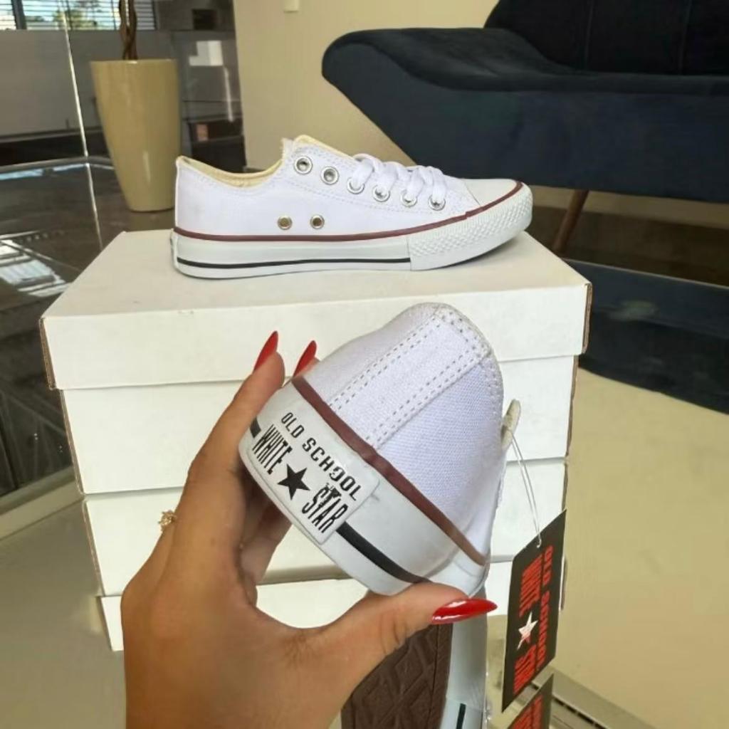Tenis Feminino Masculino All Con White Star Verse Clássico Tradicional Promoção