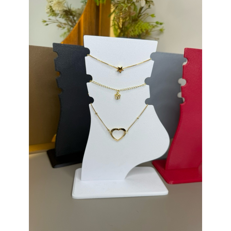 Expositor de Tornozeleira 20cm – Suporte para Joias, Pulseiras e Colares | Display Organizador, pé expositor, bijuterias