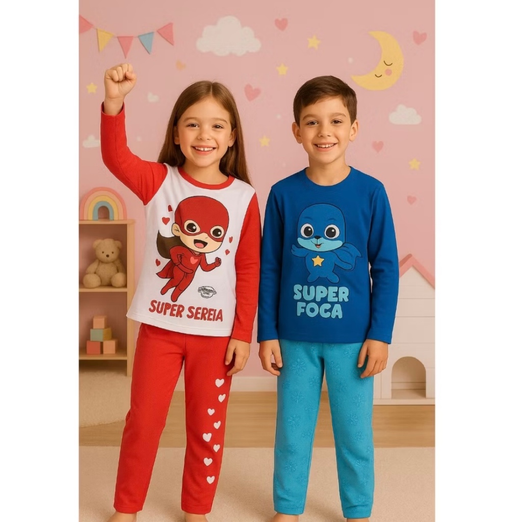 Conjunto Infantil! "Os Aventureiros, Turma do Lucas Neto– Diversão, Conforto e Estilo para os Pequenos Heróis! em Oferta na Shopee
