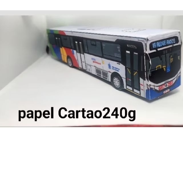 Miniatura De Ônibus Caio ApacheVip5 volkbus São Bernardo campo PAPEL CARTAO 240G