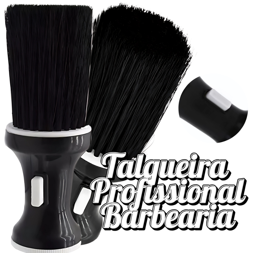 Espanador Talqueira Para Barbeiro Barbearia Profissional 15x8cm em Oferta na Shopee