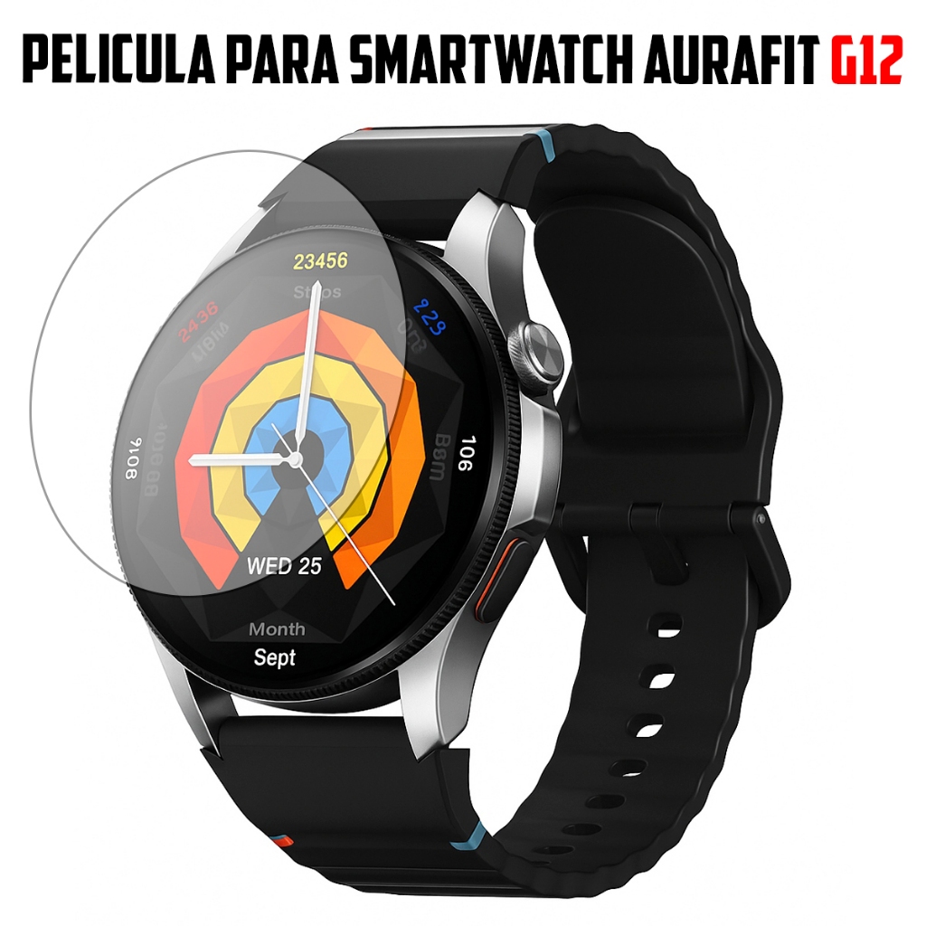Película para Smartwatch Aurafit G12 de vidro temperado Proteção de Tela
