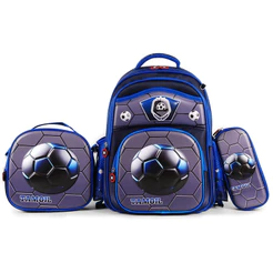 Kit Mochila Infantil Masculino 3 Peças com Lancheira Escolar + Estojo Menino