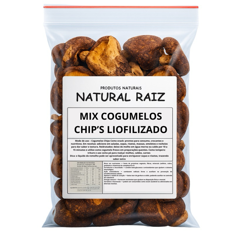 Mix Cogumelos Chips Liofilozado Snack Natural - NOVIDADE em Oferta na Shopee