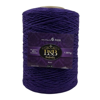 Barbante Fio 6 B&b 1kg (1 Kg) Bb Roxo Cor 33 em Oferta na Shopee