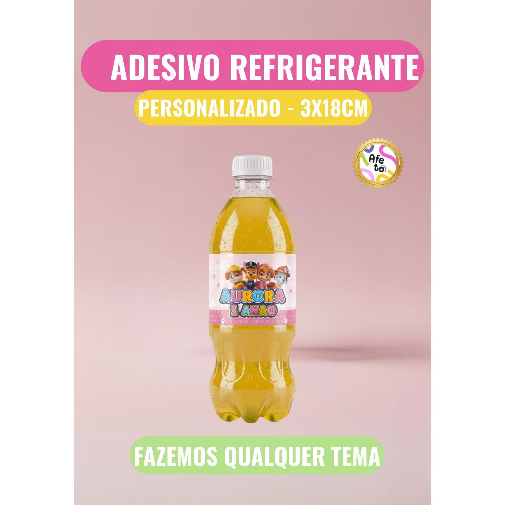 KIT 10  ADESIVOS PARA REFRIGERANTE MINI em Oferta na Shopee