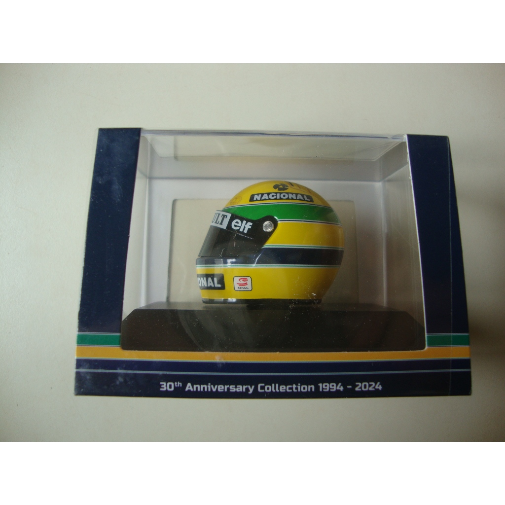 Miniatura - Capacete - F1 Ayrton Senna Casco Helmet FW16 Team Williams Rothmans Renault 1/8 Minichamps Bell - Importada
