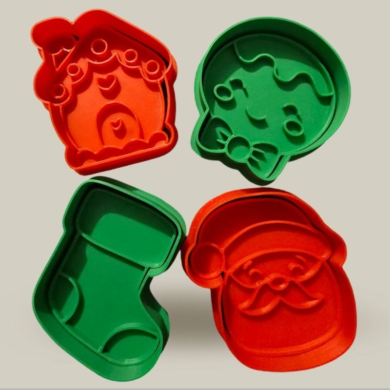 Kit cortador de biscoito / pasta americana - Natal.