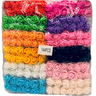 Kit com 72 ou 144 Mini Rosas em EVA – Flores Artificiais para Laços, Tiaras e Artesanato em Oferta na Shopee
